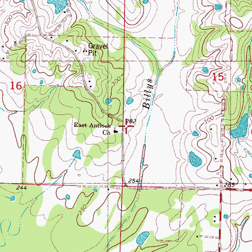 Topographic Map of Dowdy School, MS
