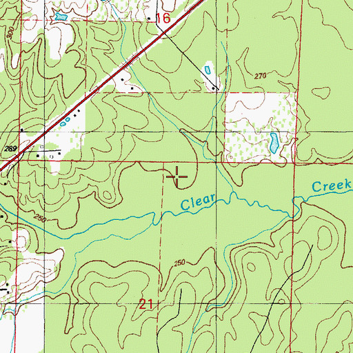 Topographic Map of Township of Banner, AR