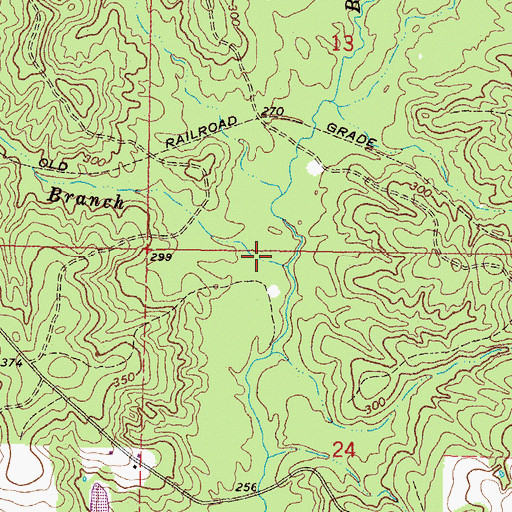 Topographic Map of Driven Branch, MS