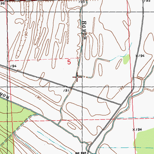 Topographic Map of Dry Bayou, MS