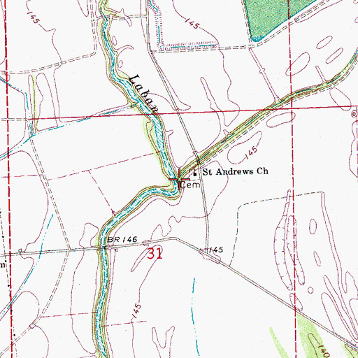 Topographic Map of Dry Bayou, MS