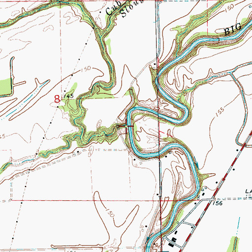 Topographic Map of Dry Bayou, MS