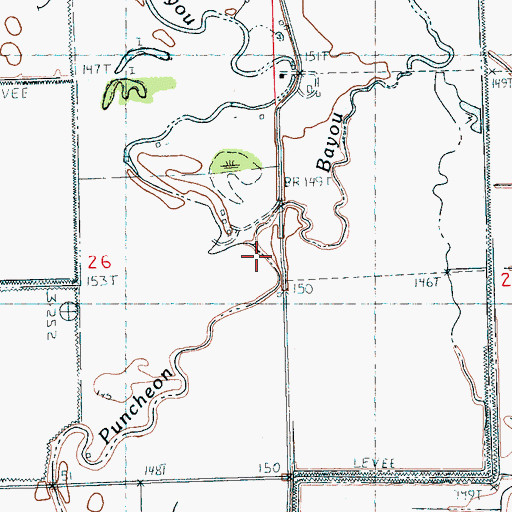 Topographic Map of Dry Bayou, MS