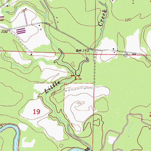 Topographic Map of Dry Branch, MS