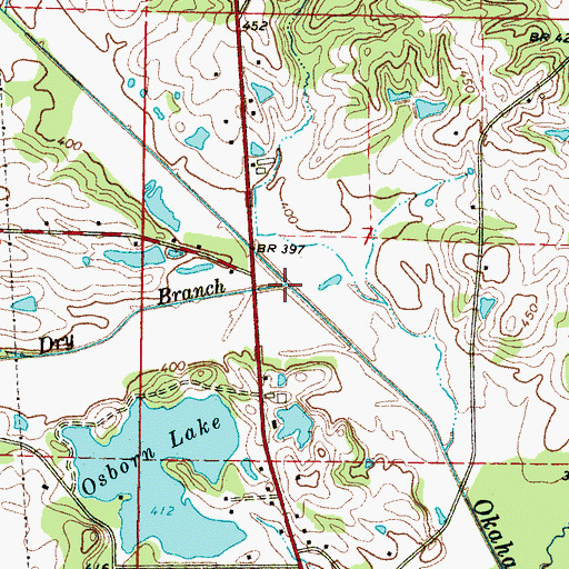 Topographic Map of Dry Branch, MS