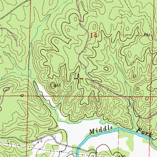 Topographic Map of Township of Dyer, AR