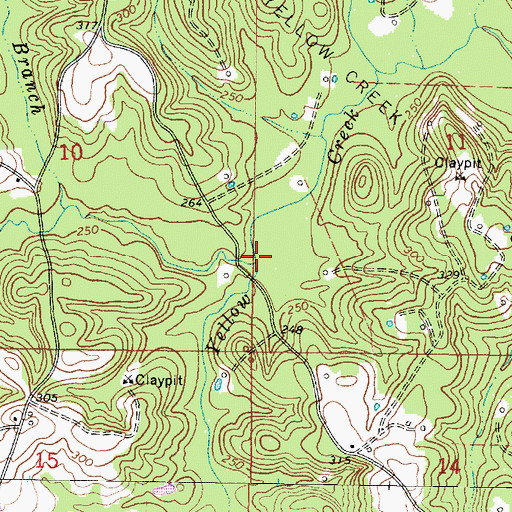 Topographic Map of Dry Fork, MS