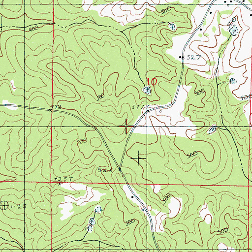 Topographic Map of Duffee Church, MS