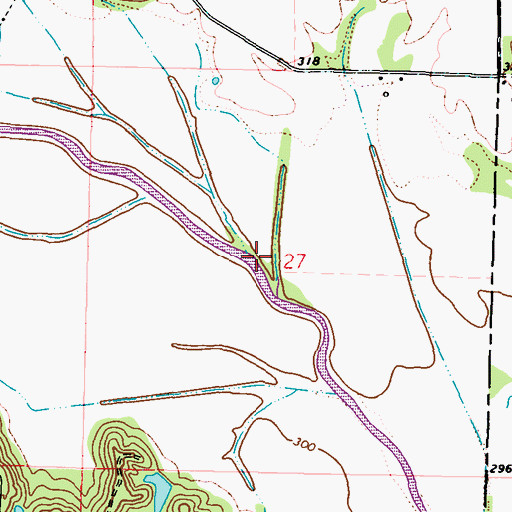 Topographic Map of Dugger Creek, MS