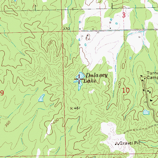 Topographic Map of Dulaney Lake, MS