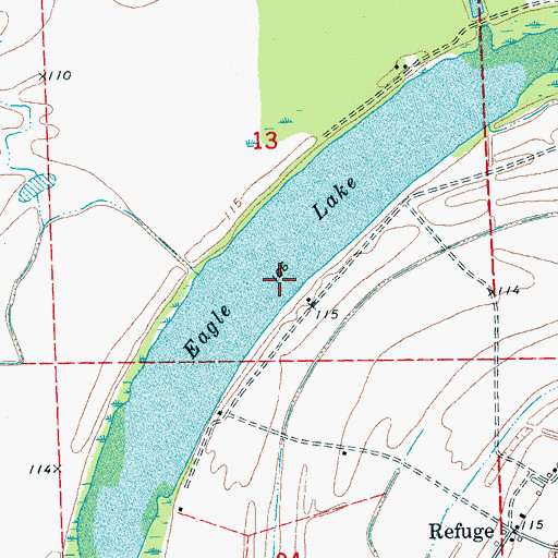 Topographic Map of Eagle Lake, MS