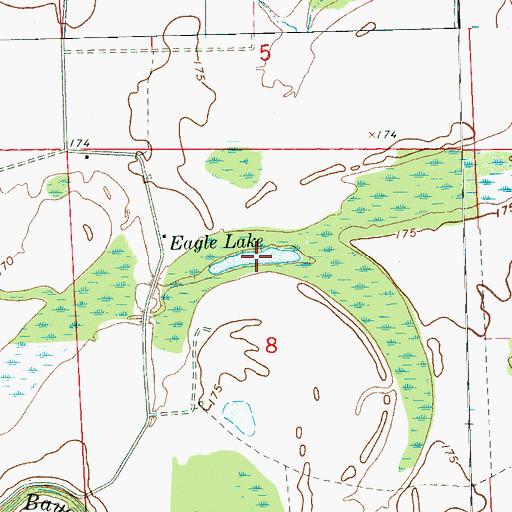 Topographic Map of Eagle Lake, MS