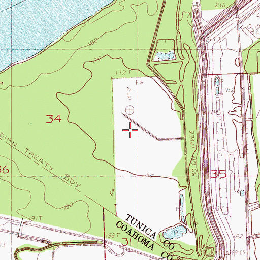 Topographic Map of Eagle Lake, MS