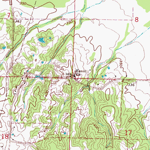 Topographic Map of Eason Church, MS