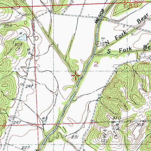 Topographic Map of East Floyd Creek, MS