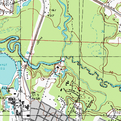 Topographic Map of East Hobolochitto Creek, MS