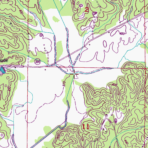 Topographic Map of East Prong Big Brown Creek, MS