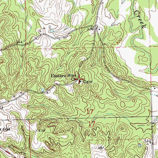 Topographic Map of Eastern Star Church, MS