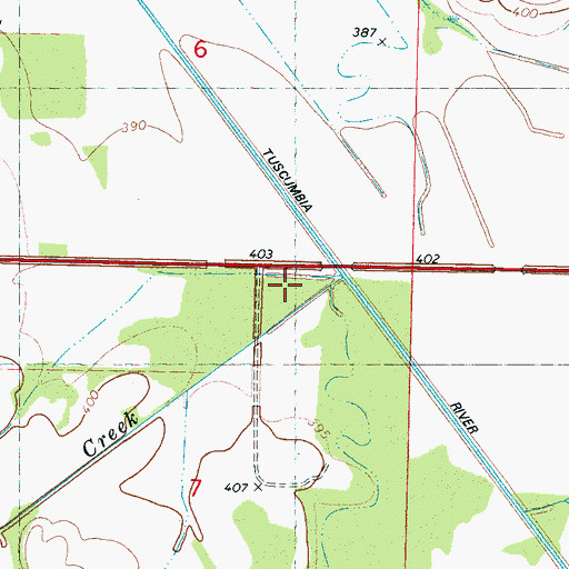 Topographic Map of Eastes Creek, MS