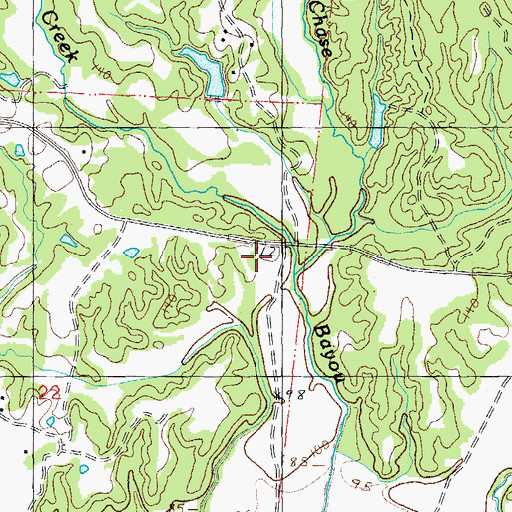 Topographic Map of Eastfield Creek, MS