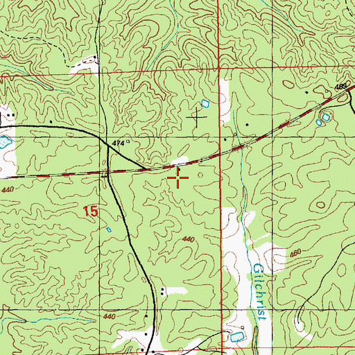 Topographic Map of Ebenezer Church, MS