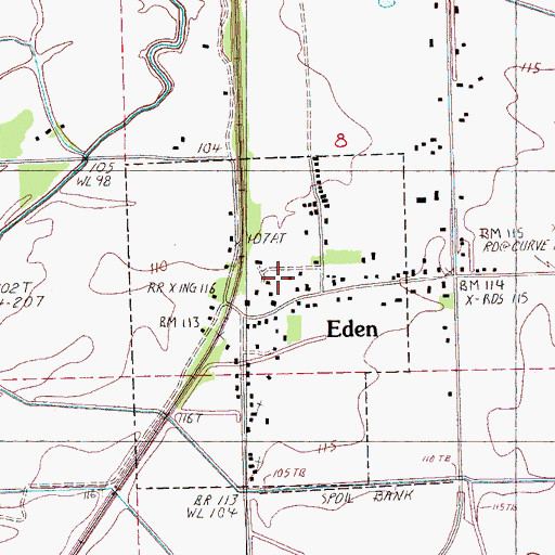 Topographic Map of Eden, MS