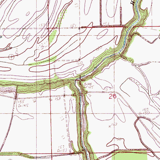 Topographic Map of Edward Bayou, MS
