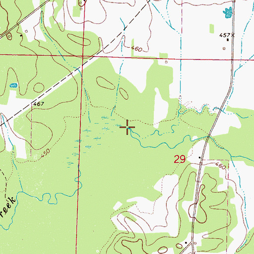 Topographic Map of Egg Creek, MS