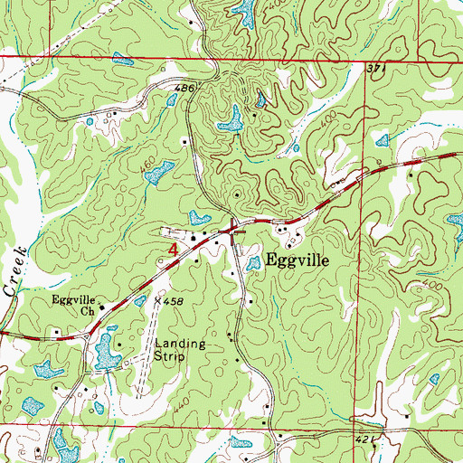 Topographic Map of Eggville, MS