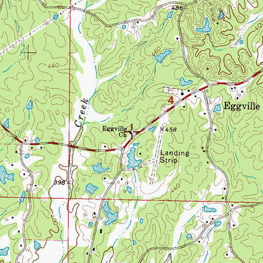 Topographic Map of Eggville Church, MS