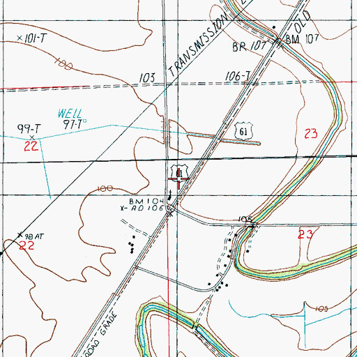 Topographic Map of Egremont Chapel, MS