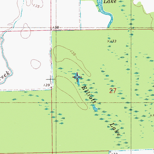 Topographic Map of Elliot Lake, MS
