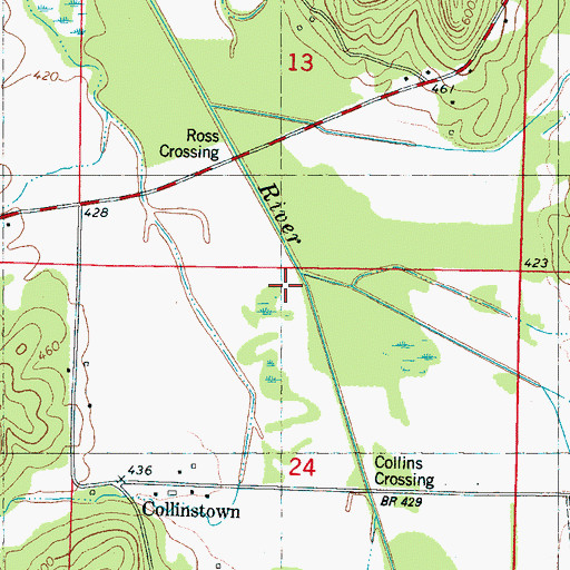 Topographic Map of Elliott Creek, MS