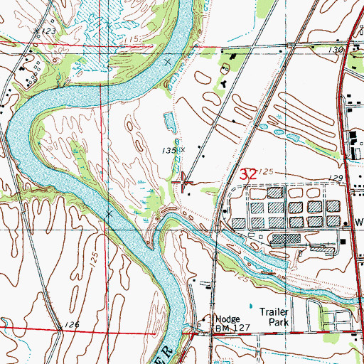 Topographic Map of Ellis School, MS