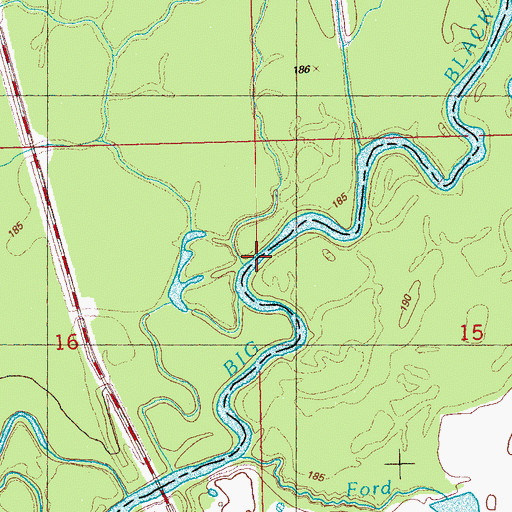 Topographic Map of Ellison Creek, MS