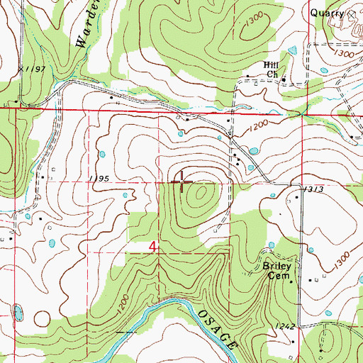 Topographic Map of Carroll County, AR