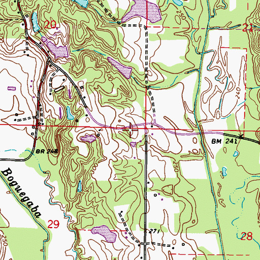 Topographic Map of Emmaus Church, MS