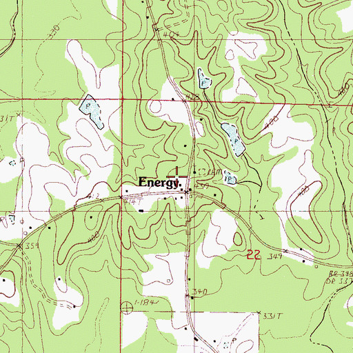 Topographic Map of Energy, MS
