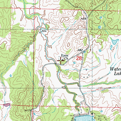 Topographic Map of Enon Church, MS