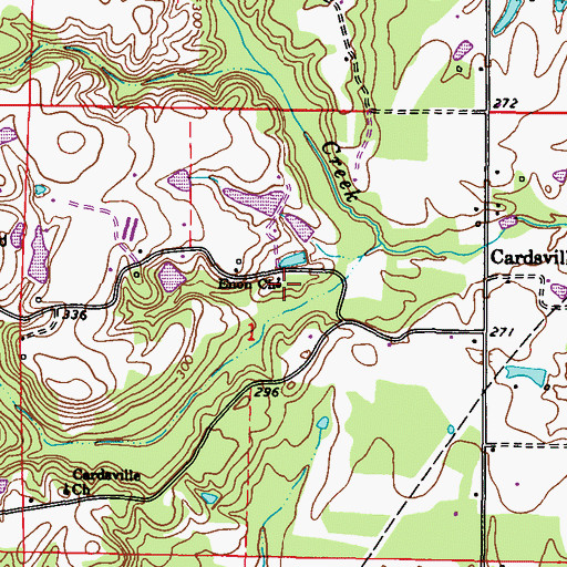 Topographic Map of Enon Church, MS