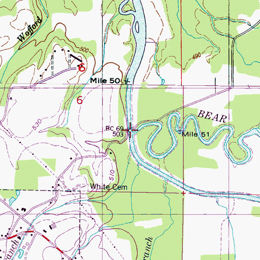 Topographic Map of Epps Branch, MS