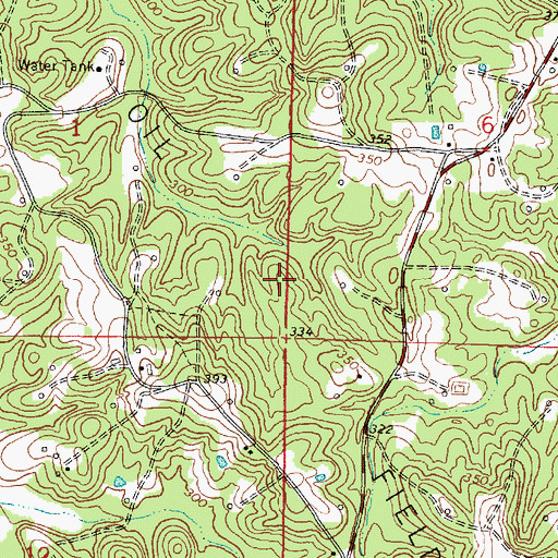 Topographic Map of Eucutta Oil Field, MS