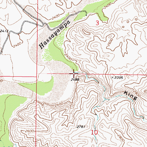 Topographic Map of King Solomon Gulch, AZ