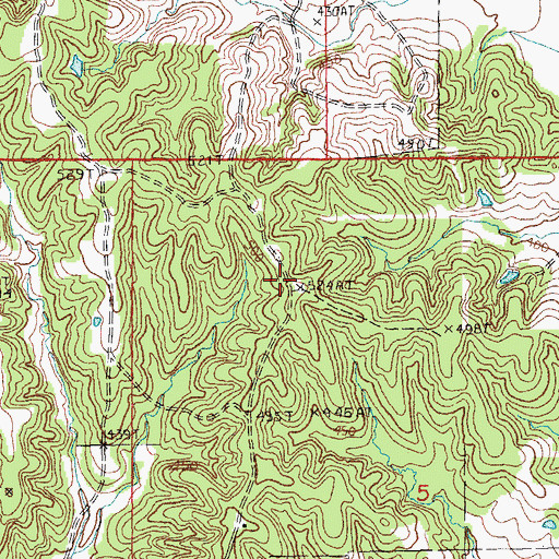 Topographic Map of Crowleys Ridge, AR