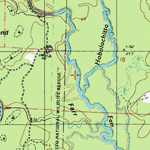 Topographic Map of Farr Slough, MS