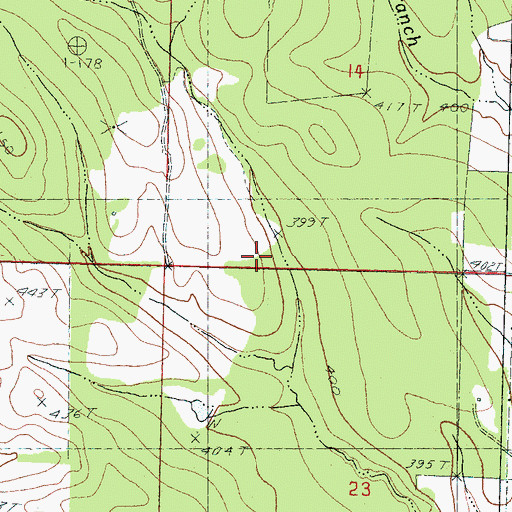 Topographic Map of Farros School, MS