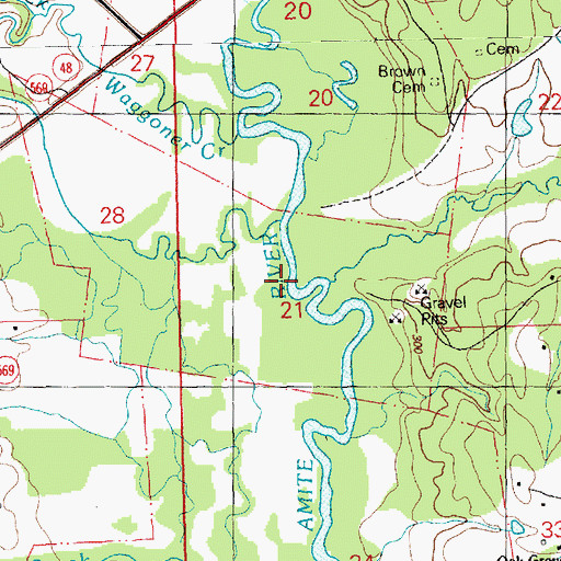 Topographic Map of Felder Creek, MS