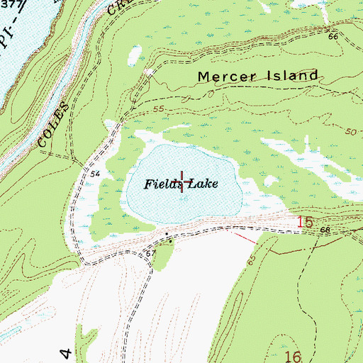 Topographic Map of Fields Lake, MS
