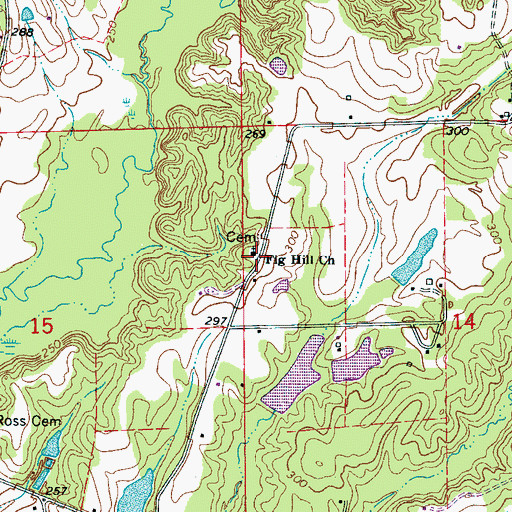 Topographic Map of Fig Hill Church, MS