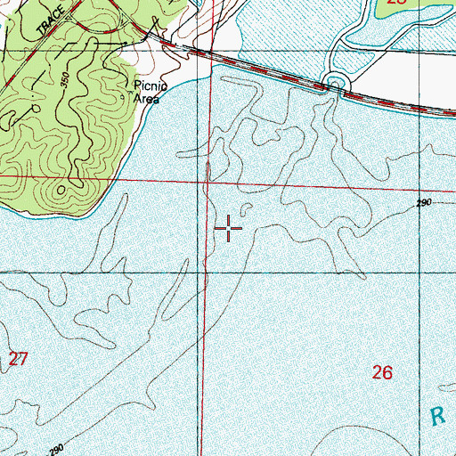 Topographic Map of Finley Slough, MS